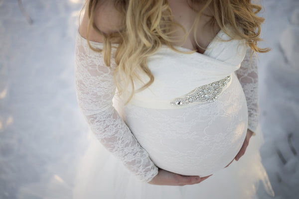 London Crystal and Pearl Sash | READY TO SHIP • by Sew Trendy