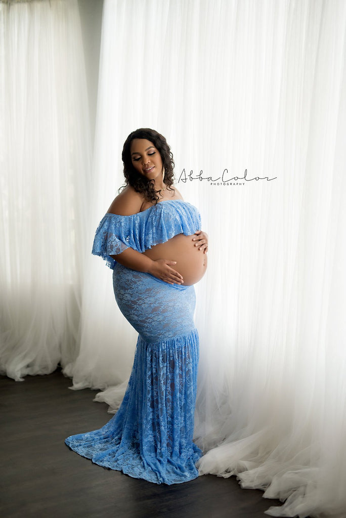 Allison Maternity Skirt • Fitted Maternity Skirt • Lace Mermaid Skirt • Pregnancy Maxi Skirt • Maternity Skirt Dress • Pregnancy Skirt • by Sew Trendy