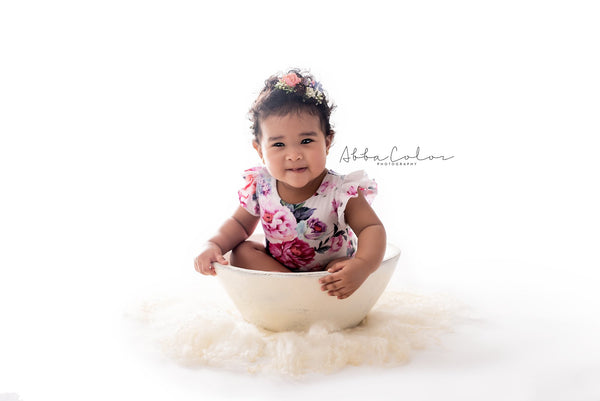 Ava Floral Romper {grey} • Knit Flutter Romper • Floral Romper • Sitter Floral Romper • Baby Romper • Knit Sitter Floral • Newborn Photography Prop • by Sew Trendy