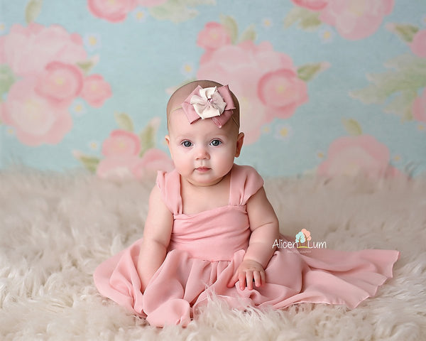 Tia Dress • Newborn Princess • Newborn Sheer Dress • Sitter Set with Bow • Adorable Newborn Gown • by Sew Trendy