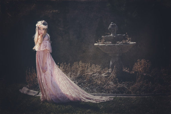 Sophie Gown • Vintage Dress • Flowing Hand Made Dress • Classic Vintage Lace Gown • Ruffle Night Gown • Girls Chemise • by Sew Trendy