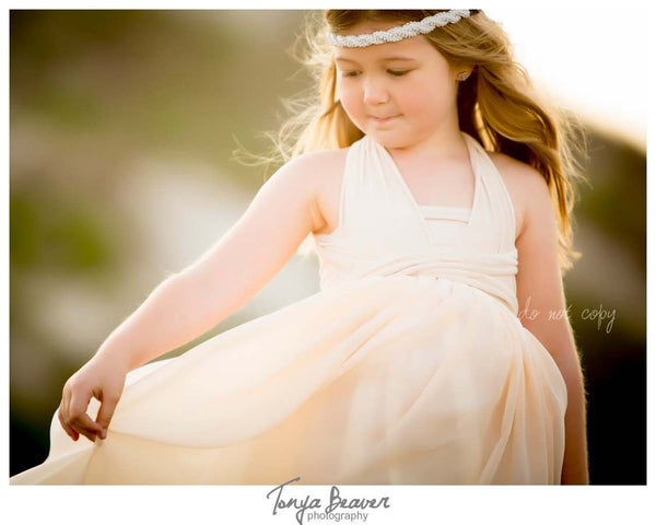 Sidney Gown • Chiffon Gown • Infinity Girls Gown • Princess Dress • Modeling Gown • Full Circle Dress • Flower Girl • Infinity Top Dress • by Sew Trendy