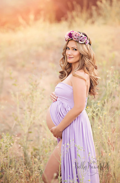 Tracie Gown • Flowing Stretch Knit Gown • Sweetheart Dress • Maxi Style Maternity Gown • by Sew Trendy