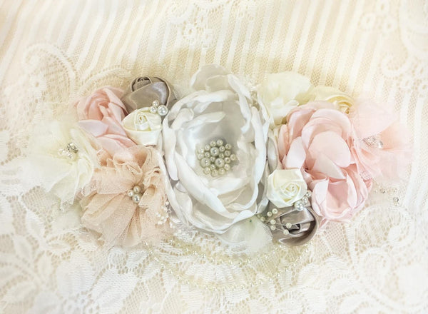 Pauline Sash | Ivory • Natural •Blush • Peach | READY TO SHIP • by Sew Trendy