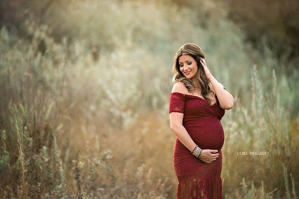 Bella Gown • Lace maternity Gown • Mermaid Style Maternity Gown • Maxi Dress • Bridesmaid Dress • Senior Photo Shoot • by Sew Trendy