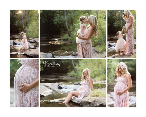 Valerie Gown • Lace Maternity Gown • Vintage Lace Dress • Maternity Lingerie Robe • Vintage Bohemian Dress • Chemise • Nightgown • Nightey • by Sew Trendy