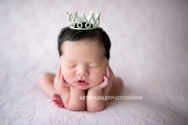 Victoria Princess Rhinestone Newborn Crown • Newborn Crown | READY TO SHIP • by Sew Trendy