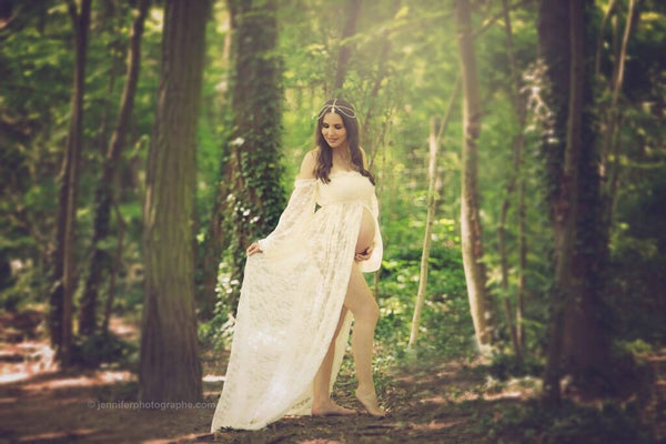 Valerie Gown • Lace Maternity Gown • Vintage Lace Dress • Maternity Lingerie Robe • Vintage Bohemian Dress • Chemise • Nightgown • Nightey • by Sew Trendy