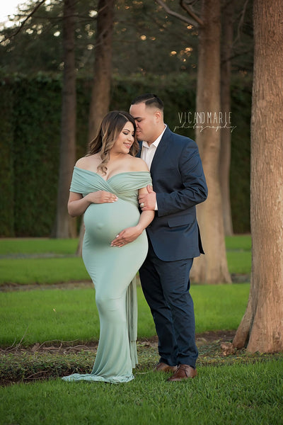 Vera Gown • Fitted Maternity Gown • Infinity Top Slim Fit • Bridesmaid Dress • by Sew Trendy