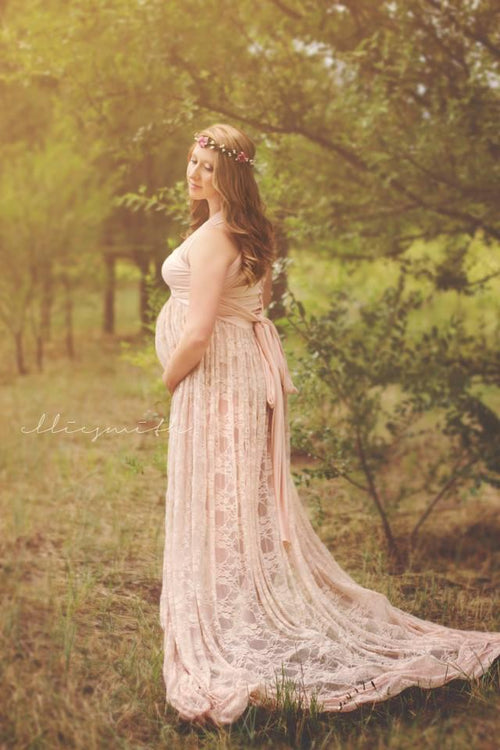 Merinda Gown • Lace Infinity Gown • Lace Maternity Gown • Maternity Dress • Maxi Dress • Senior Photo Shoot • Bridesmaid Dress • by Sew Trendy