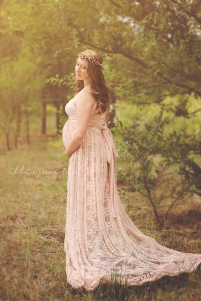 Merinda Gown • Lace Infinity Gown • Lace Maternity Gown • Maternity Dress • Maxi Dress • Senior Photo Shoot • Bridesmaid Dress • by Sew Trendy