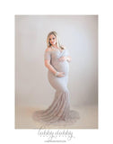 Bella Gown • Lace maternity Gown • Mermaid Style Maternity Gown • Maxi Dress • Bridesmaid Dress • Senior Photo Shoot • by Sew Trendy