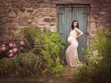 Marilyn Gown • Hand Made Maternity Gown • Lace Mermaid Style Sweetheart Maternity Gown • by Sew Trendy