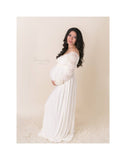 Emma Gown • Long Sleeve Maternity Gown • Maternity Dress • Sweetheart Style Gown • Lace maternity gown • Maxi Dress • by Sew Trendy