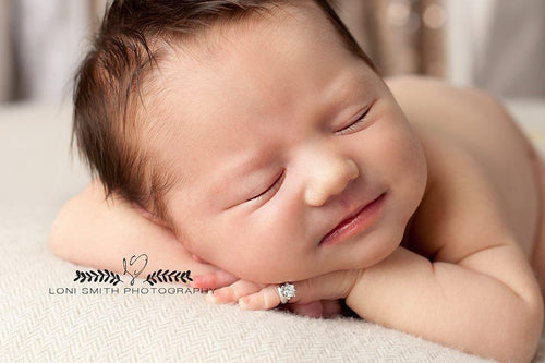Newborn Cubic Zirconia Solitaire Ring • Baby CZ Ring • Photo Prop • Gold •Rose Gold • Silver | READY TO SHIP • by Sew Trendy
