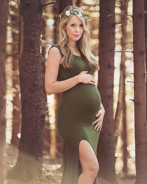 Marcie Gown • Slim Fit Pregnancy Dress • Tank Style Maternity Gown • by Sew Trendy
