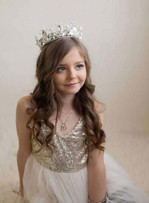 Elsa Crown • Princess Rhinestone Crown • Flower Girl • Photo Prop | READY TO SHIP • by Sew Trendy