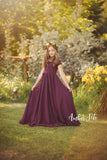 Cynthia Girls Gown •  Full Circle Chiffon Skirt • Lace Off the Shoulder Top • Girls Couture • Princess Photo Shoot • Birthday Dress • by Sew Trendy