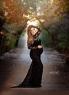 Selena Gown • Boat Neck Gown • Slim Fit Maternity Gown • Lace Maternity Gown • Sweetheart Maternity Gown • by Sew Trendy