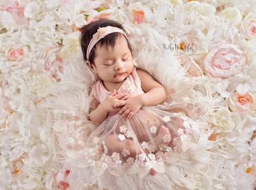 Petal Dress • Newborn Mesh Dress • Princess Baby Dress • Sitter Dress • Couture Newborn Gown • Couture Sitter Set • Newborn Dress • by Sew Trendy