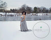 Zoie Gown • Lace Sweetheart Top Gown • Stretch Knit Pregnancy Dress • Maxi Style Maternity Gown • by Sew Trendy
