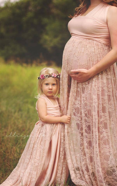 Merinda Gown • Lace Infinity Gown • Lace Maternity Gown • Maternity Dress • Maxi Dress • Senior Photo Shoot • Bridesmaid Dress • by Sew Trendy