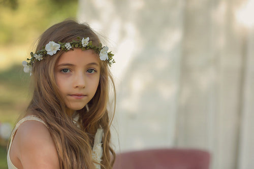Elliot Pink Floral Crown • Bridal Crown • Bohemian Crown • Simple Flower Halo • Flower Girl • Garden Floral Crown • Foliage | Ready To Ship • by Sew Trendy