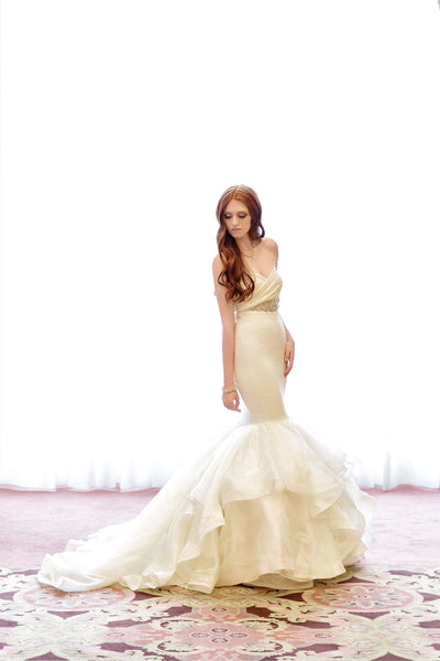 Veronique Gown • Couture Mermaid Style Maternity Gown • Bridal Gown • Princess Tutu • Detachable Bustle Gown • by Sew Trendy