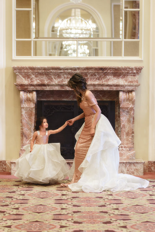 Lizzi Gown • Lizzi Couture Girls Tutu • Tiered Princess Gown • Flower Girl Dress • Sequin Dress • by Sew Trendy