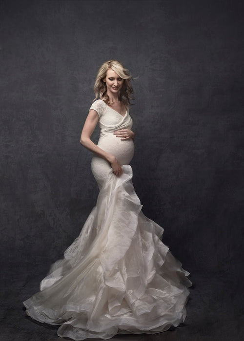 Veronique Gown • Couture Mermaid Style Maternity Gown • Bridal Gown • Princess Tutu • Detachable Bustle Gown • by Sew Trendy