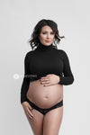 Luciene Long Sleeve Turtleneck Maternity Crop • Maternity Bandeau • Pregnancy Top • Maternity Bralette • Pregnancy Separates • Pregnancy Bandeau • by Sew Trendy