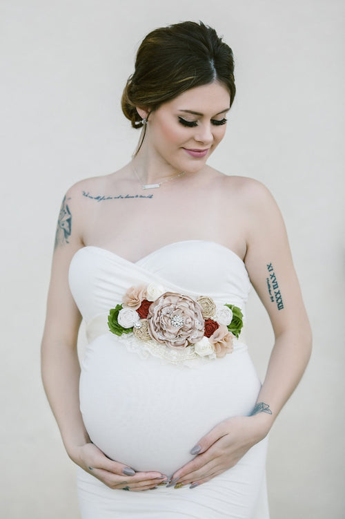 Vintage Autumn Floral Sash | READY TO SHIP