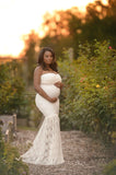 Marilyn Gown • Hand Made Maternity Gown • Lace Mermaid Style Sweetheart Maternity Gown • by Sew Trendy