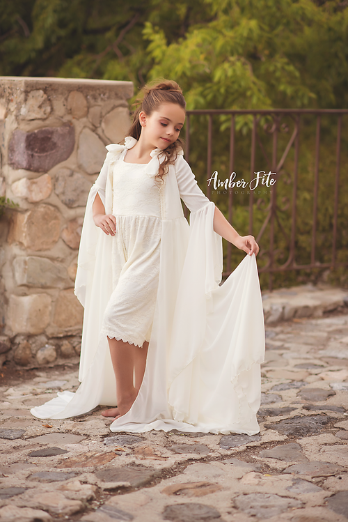 Laura Robe • Renaissance Style Robe • Girls Robe • Chiffon Robe • by Sew Trendy