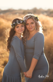 Eloise Gown • Fitted Maternity Gown • 3/4 Sleeve Maternity Gown • Slim Fit Mermaid Gown • Full Coverage Maternity Dress • Bridesmaid Dress  • Event Gown • Photo Shoot • by Sew Trendy