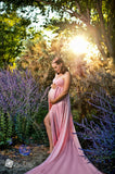 Rachel Gown • Long Flowing Gown • Butterfly Chiffon Gown • Sheer Maternity Gown • Sweetheart Maternity Gown • by Sew Trendy