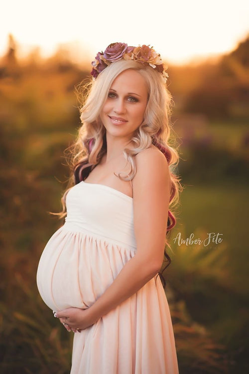 Amethyst Floral Crown • Fall Floral Crown • Vintage Grapevine Floral • Maternity Crown • Flower Girl Headpiece •  | Ready To Ship • by Sew Trendy