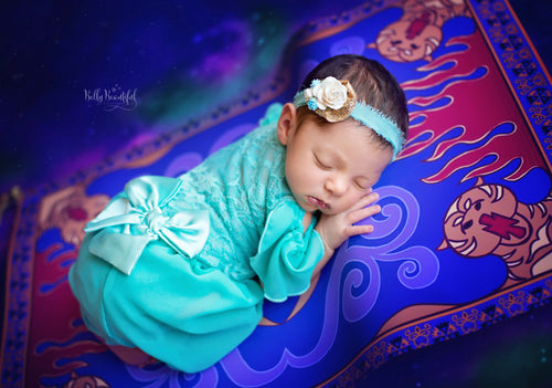 Esme Newborn Princess Pant & Romper Set • Jasmine Style Dress • Dream Baby • Bollywood Baby • Princess Baby Dress • Sitter Princess Dress • Princess Newborn Gown • by Sew Trendy