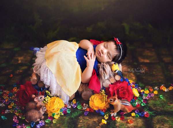 Snow Newborn Princess Dress • Snow White Dress • Dream Baby • Princess Baby Dress • Sitter Princess Dress • Princess Newborn Gown • by Sew Trendy