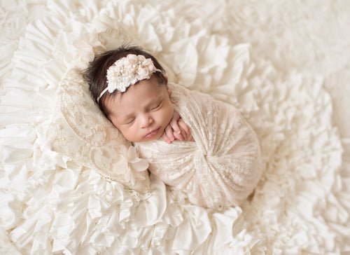 Newborn Ruffle Blanket • Textured Layering Blanket • Newborn Photography Props