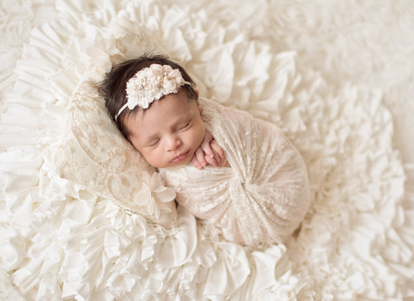 Newborn Ruffle Blanket • Textured Layering Blanket • Newborn Photography Props