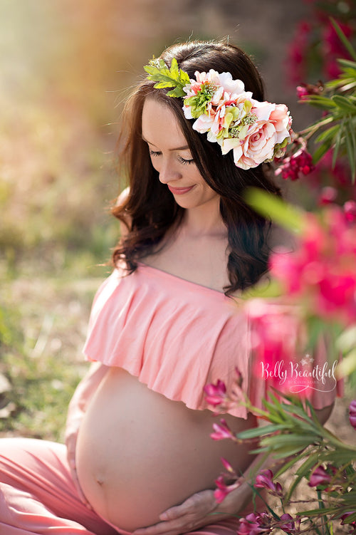 Annie Floral Crown • Pastel Floral Crown • Grapevine Floral Halo • Maternity Crown • Green Floral Crown | Ready To Ship • by Sew Trendy
