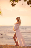 Emma Gown • Long Sleeve Maternity Gown • Maternity Dress • Sweetheart Style Gown • Lace maternity gown • Maxi Dress • by Sew Trendy
