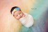 Rainee Newborn Tieback & Wrap SET {pastel tones} • Rainbow Baby Line • Newborn Rainbow Floral Crown • Hope Floral Crown • Bohemian Crown • Rainbow Baby Crown | READY TO SHIP • by Sew Trendy
