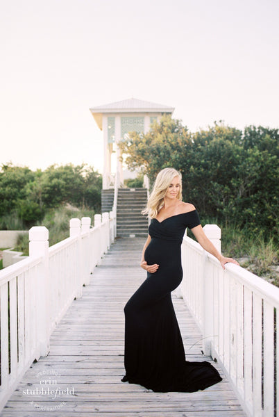 Audrey Gown • Fitted Maternity Gown • Cap Sleeve Maternity Gown • Slim Fit Gown • Sweetheart Style Dress • Bridesmaid Dress  • Event Gown • Photo Shoot • by Sew Trendy