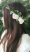 June Natural Floral Crown • Organic Crown • Bohemian Crown • Flower Girl Crown • Wedding Crown • Photo Shoot Crown | Ready to Ship • by Sew Trendy