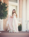 Flora Gown • Girls Couture Gown • Chiffon Panel Gown • by Sew Trendy