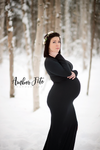 Lacy Gown • TurtleNeck Pregnancy Dress • Fitted Maternity Gown • Maxi Dress • Bridesmaid Dress • by Sew Trendy