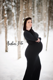 Lacy Gown • TurtleNeck Pregnancy Dress • Fitted Maternity Gown • Maxi Dress • Bridesmaid Dress • by Sew Trendy