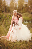 Mackenzie Gown • Girls Full Circle Dress • Gown Chiffon Skirt • Gown with Delicate Pickups • by Sew Trendy